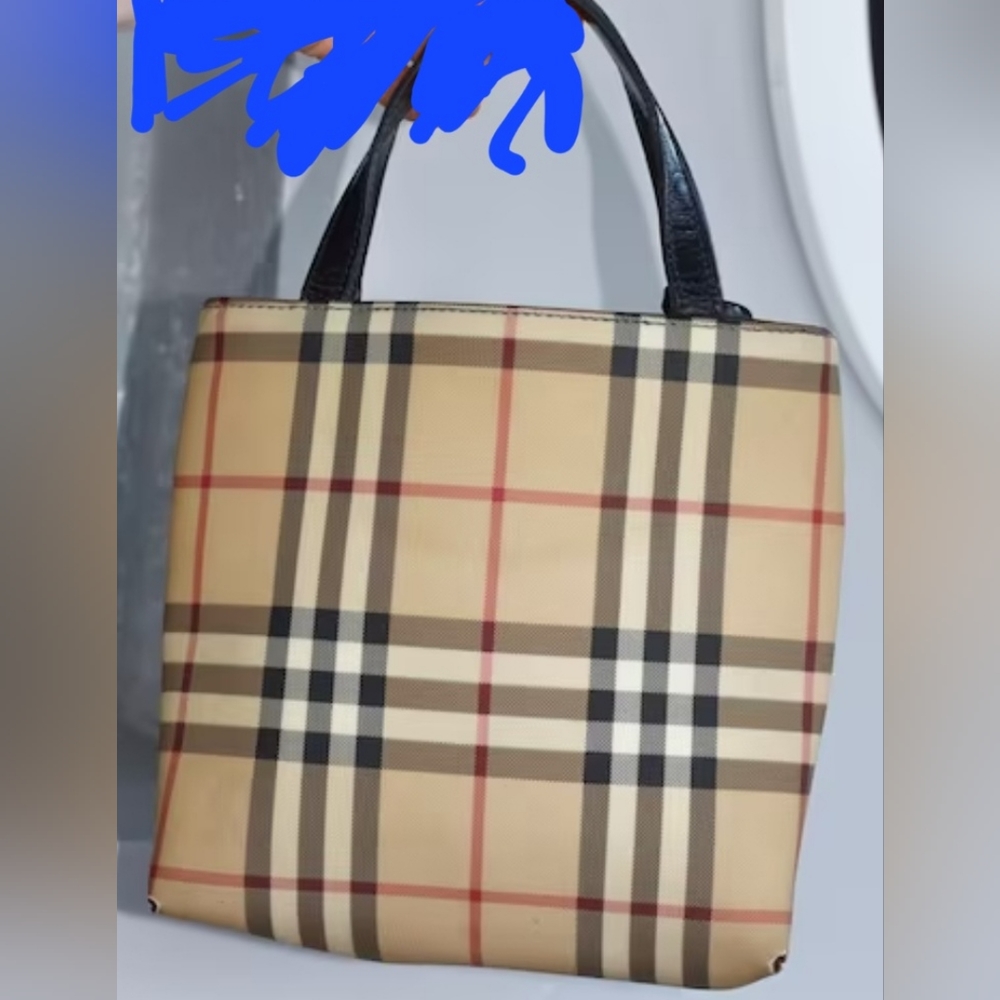 BURBERRY NOVA CHECK MINI TOTE HANDBAG